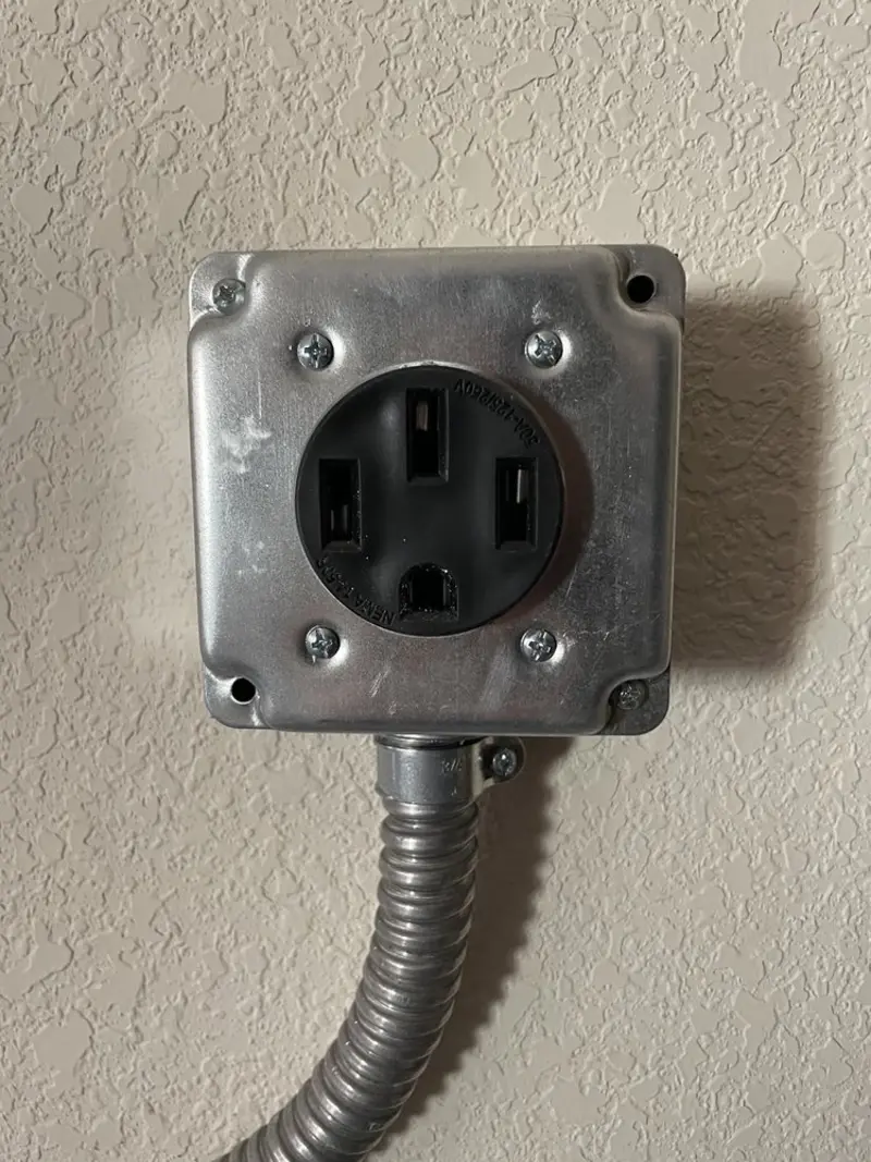 NEMA 14-50 outlet installed for Smart Home Electrical in Garrison